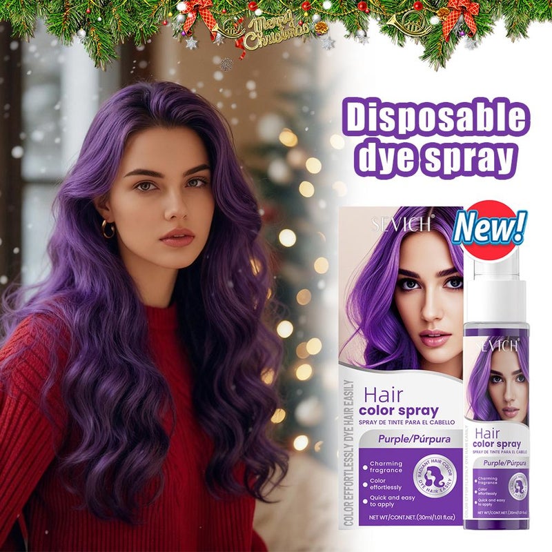 Silver Hair Dye – 30ml Temporary Color Spray, Ammonia-Free, Gentle & Easy-Rinse Formula for Dark Hair, Vibrant Silver Shade, Portable for Parties, Cosplay, Festivals (white) - Image 2